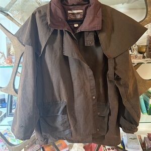 Driza-Bone Size L Brown Jacket with Cape Collar